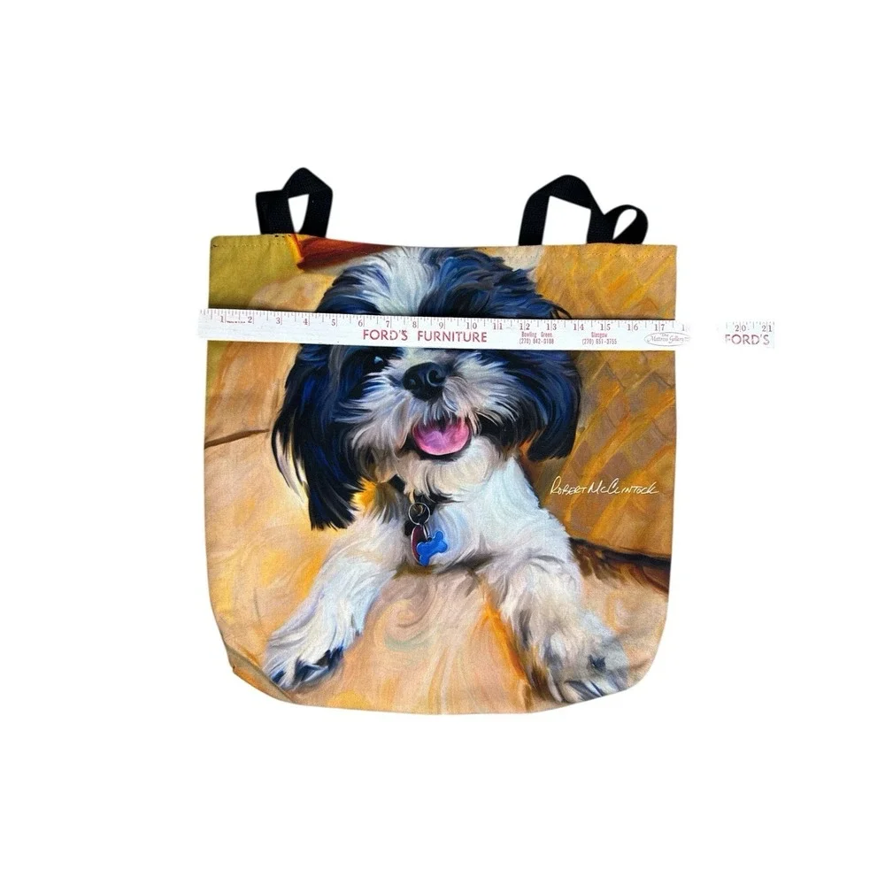 Robert McClintock Shih Tzu Dog Tote‎ Bag Polyester USA Made